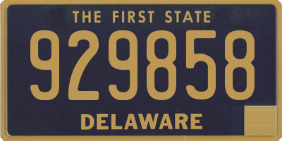 DE license plate 929858