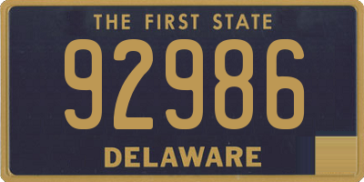 DE license plate 92986
