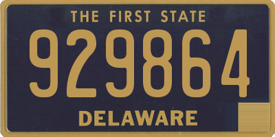 DE license plate 929864
