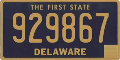 DE license plate 929867