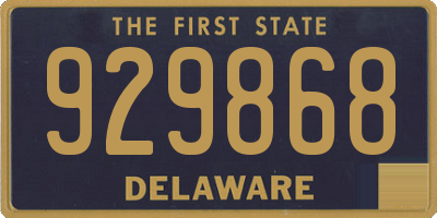 DE license plate 929868