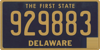 DE license plate 929883
