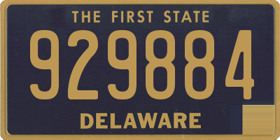 DE license plate 929884