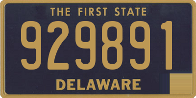 DE license plate 929891