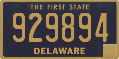 DE license plate 929894