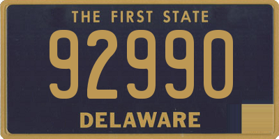 DE license plate 92990