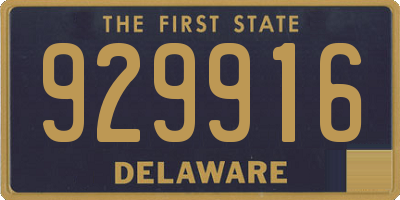 DE license plate 929916