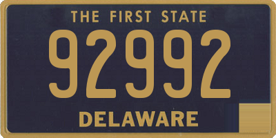 DE license plate 92992