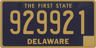 DE license plate 929921