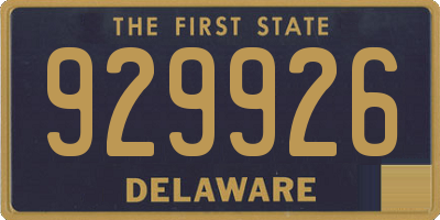 DE license plate 929926