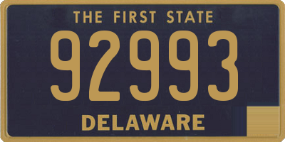DE license plate 92993