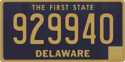 DE license plate 929940