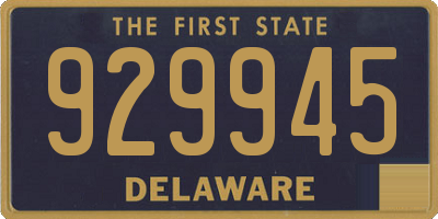 DE license plate 929945
