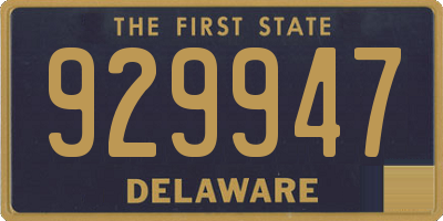 DE license plate 929947