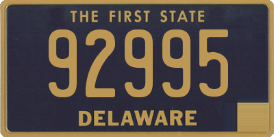 DE license plate 92995