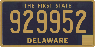 DE license plate 929952