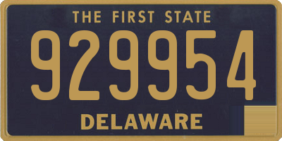 DE license plate 929954