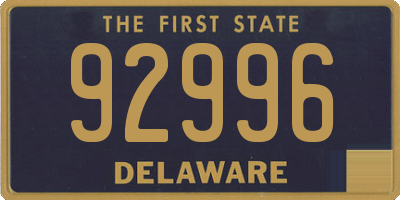 DE license plate 92996