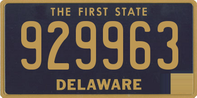 DE license plate 929963