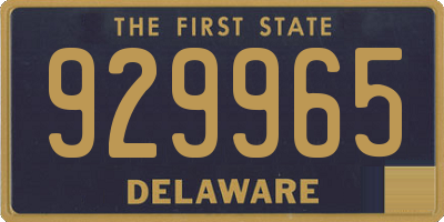 DE license plate 929965