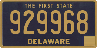 DE license plate 929968