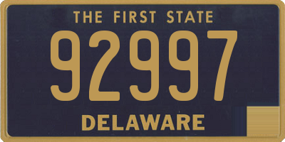 DE license plate 92997