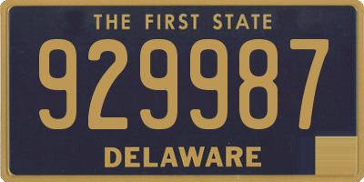 DE license plate 929987