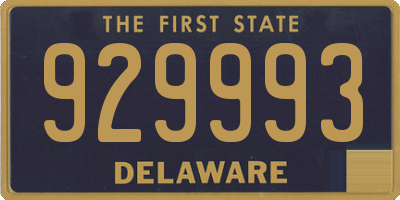 DE license plate 929993