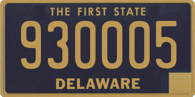 DE license plate 930005