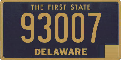 DE license plate 93007