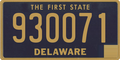 DE license plate 930071