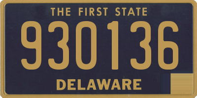 DE license plate 930136