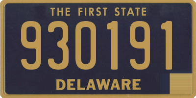 DE license plate 930191