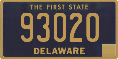 DE license plate 93020