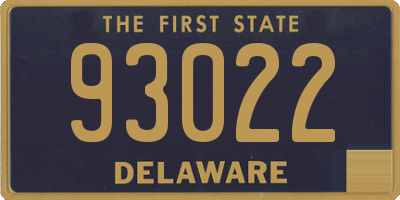 DE license plate 93022