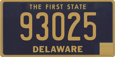 DE license plate 93025