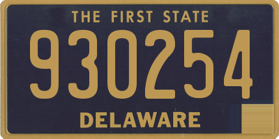 DE license plate 930254