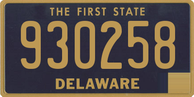 DE license plate 930258