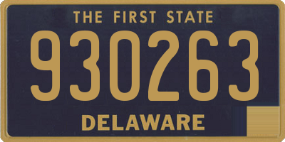 DE license plate 930263