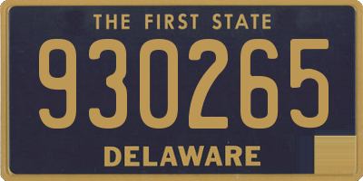 DE license plate 930265