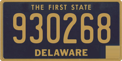 DE license plate 930268
