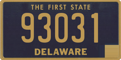 DE license plate 93031