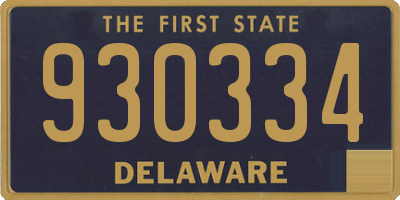 DE license plate 930334