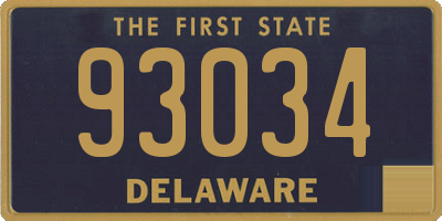 DE license plate 93034