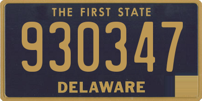 DE license plate 930347