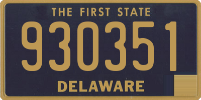 DE license plate 930351
