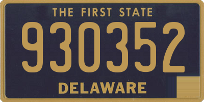 DE license plate 930352