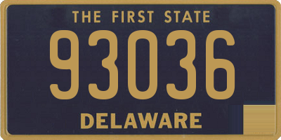 DE license plate 93036