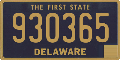 DE license plate 930365