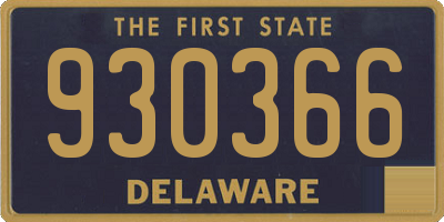 DE license plate 930366